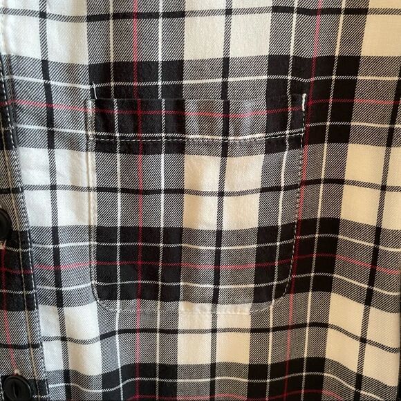 LL Bean ~ Plaid Shacket ~ Faux Fur/Teddy lined~ size Small - Picture 5 of 6